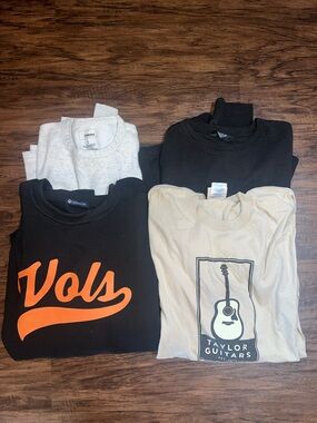 Four large shirts, one purchase/price!